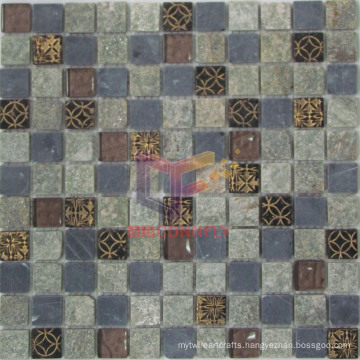 Quartz Stone Mix Glass Mosaic (CSR071)